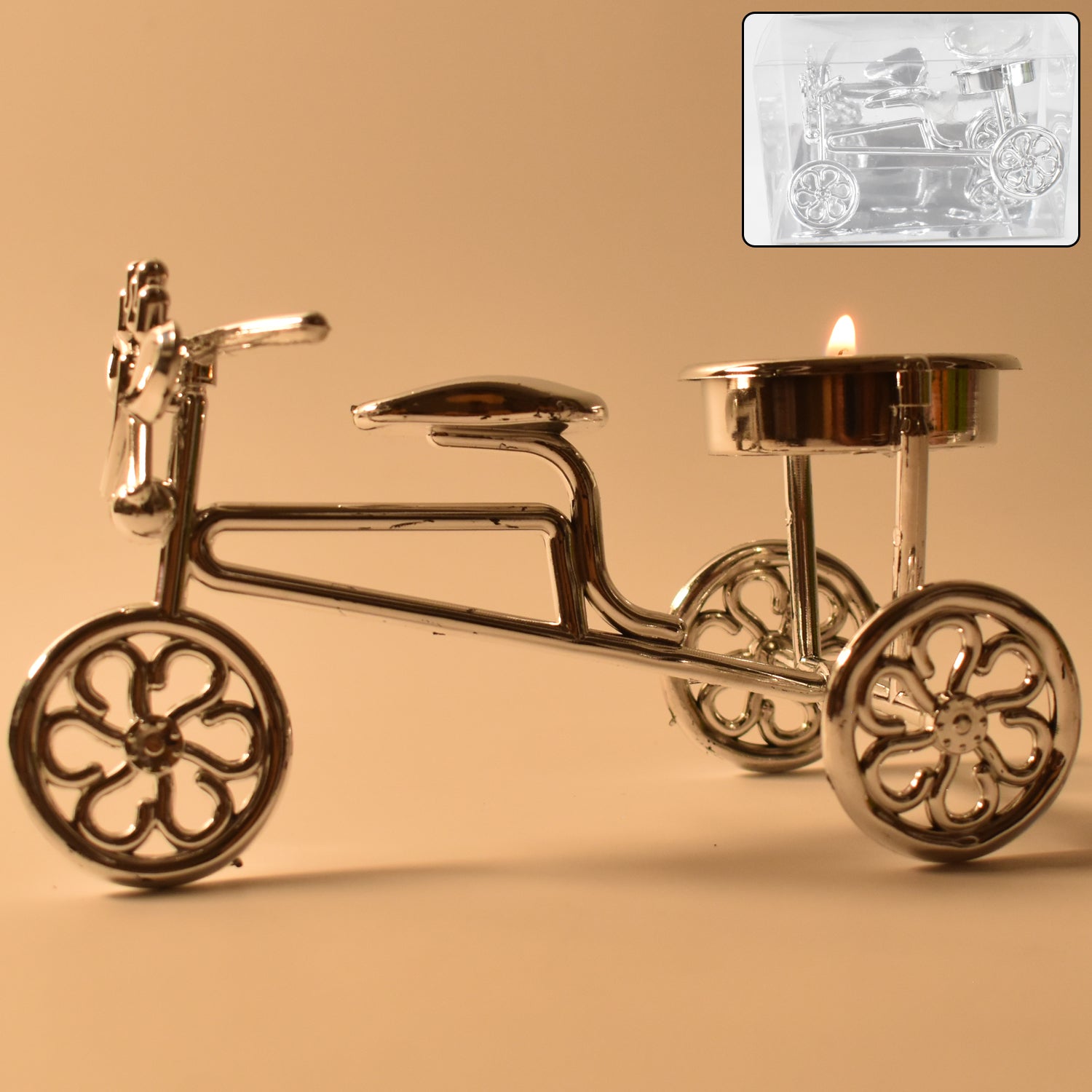 Cycle Tealight Holder  Candle Holder Decorative Candle (1 Pc) Cycle Tealight Holder  Candle Holder Decorative Candle (1 Pc)